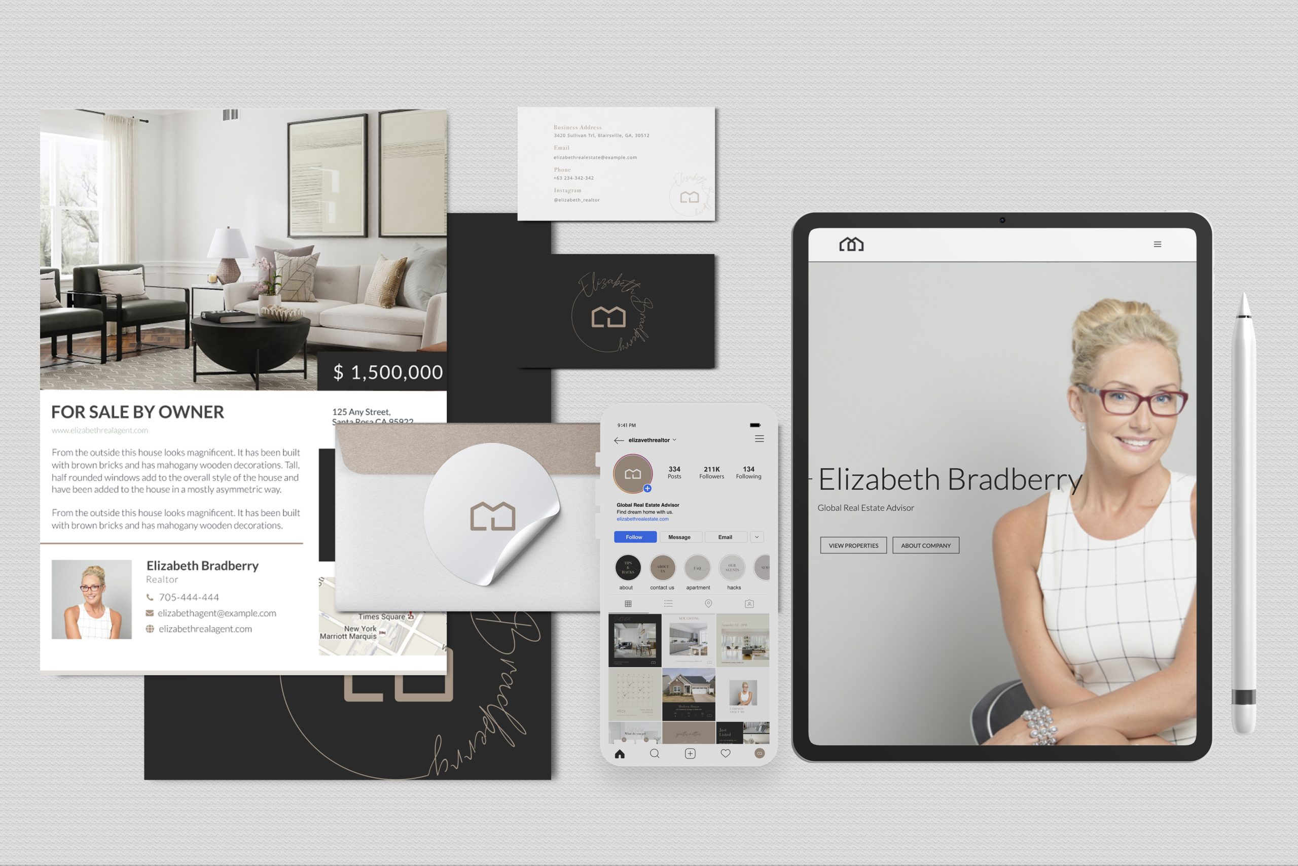 Corporate identity mockup psd set for business enterprise